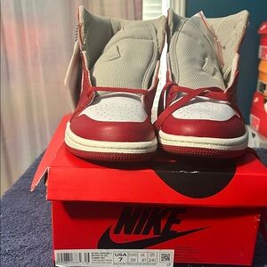 Nike Kids Red and White High-Top Sneakers